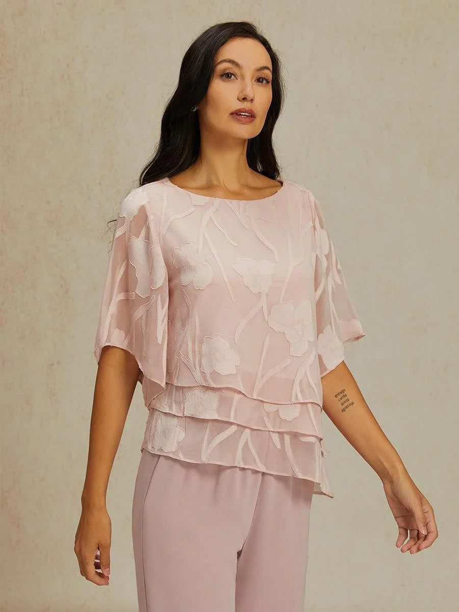 Floral Layered Chiffon Blouse