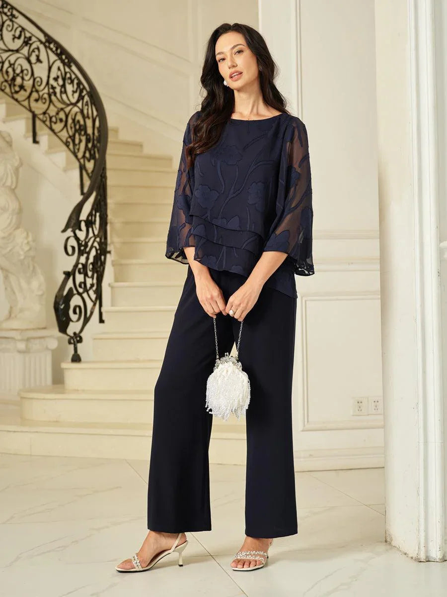 Floral Layered Chiffon Blouse