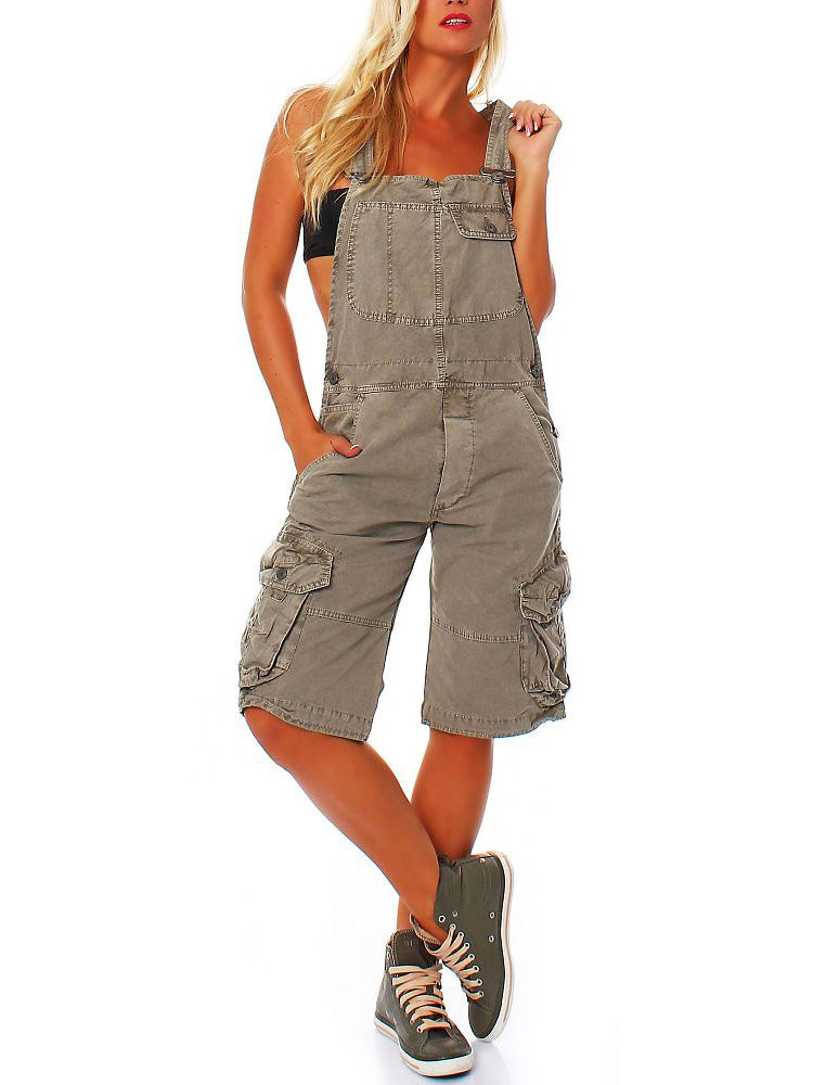 Pantalones cortos tipo cargo para mujer