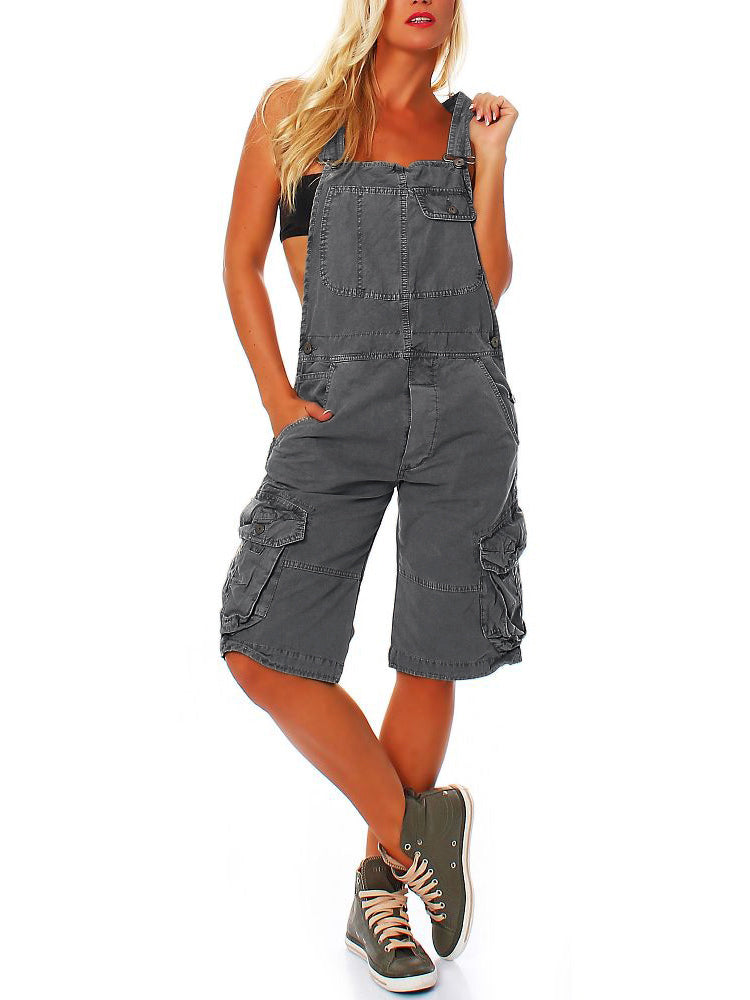 Pantalones cortos tipo cargo para mujer