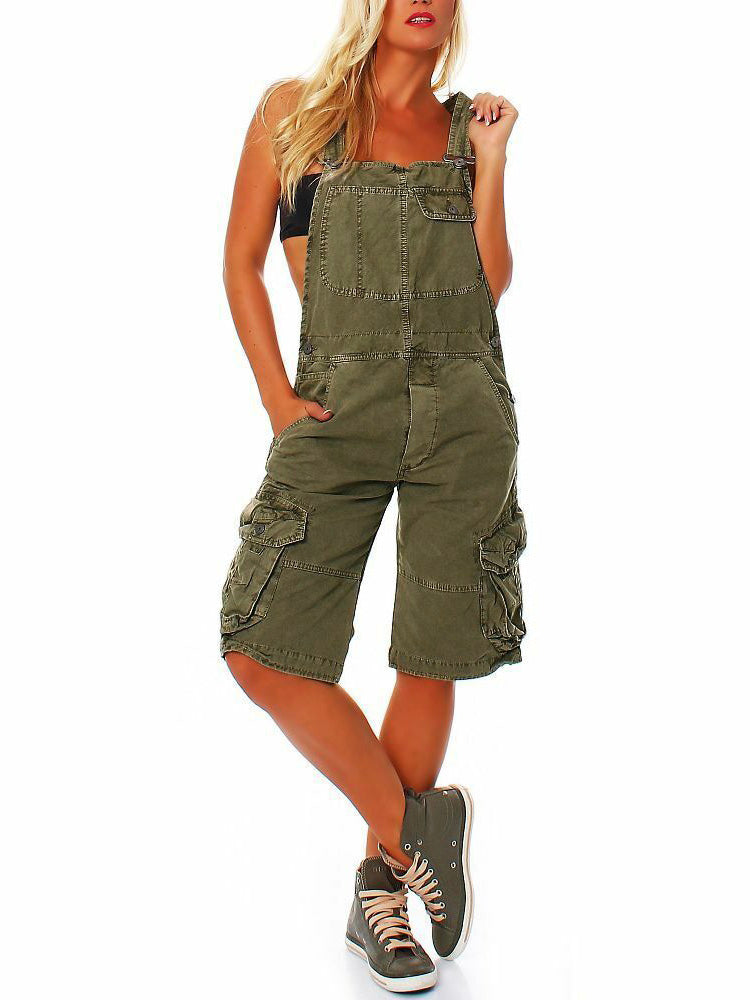 Pantalones cortos tipo cargo para mujer