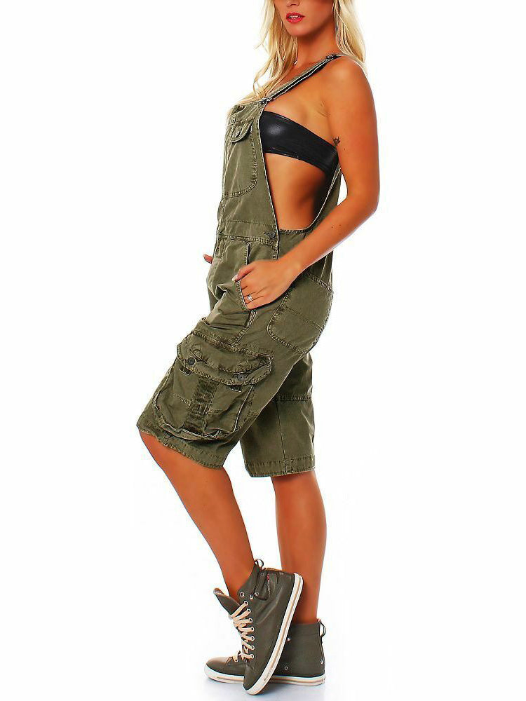 Pantalones cortos tipo cargo para mujer