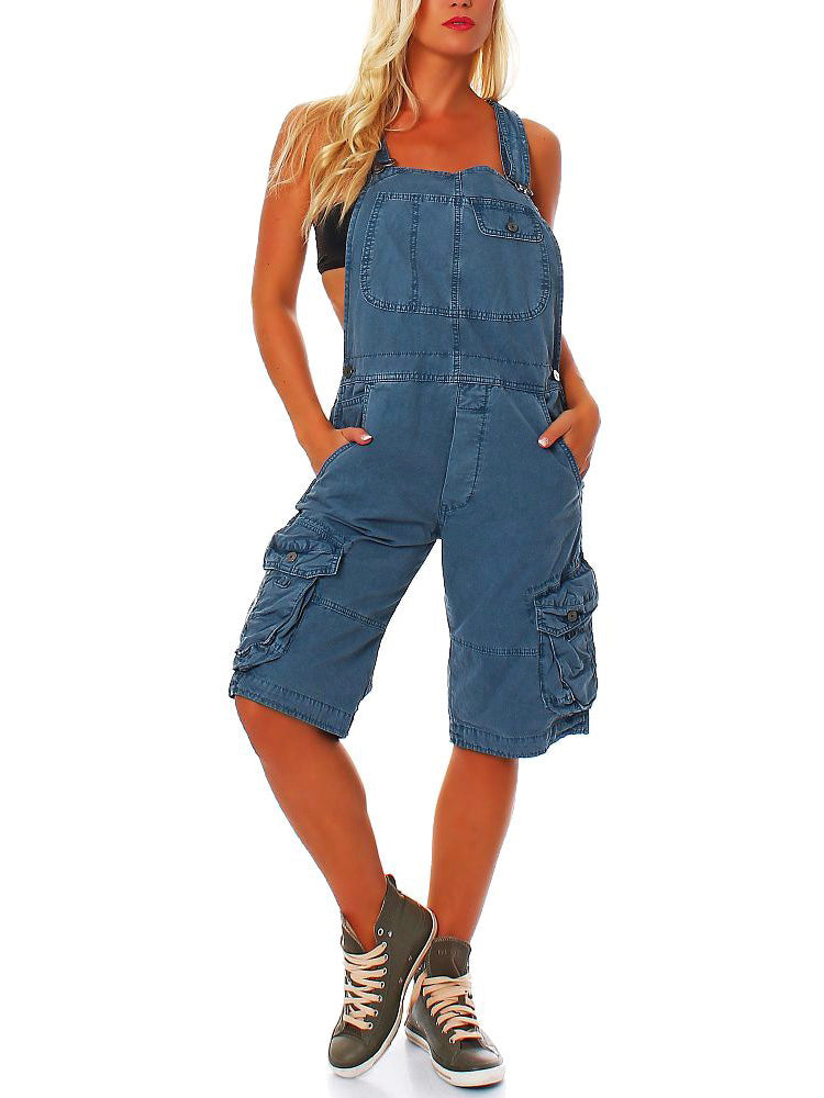 Pantalones cortos tipo cargo para mujer