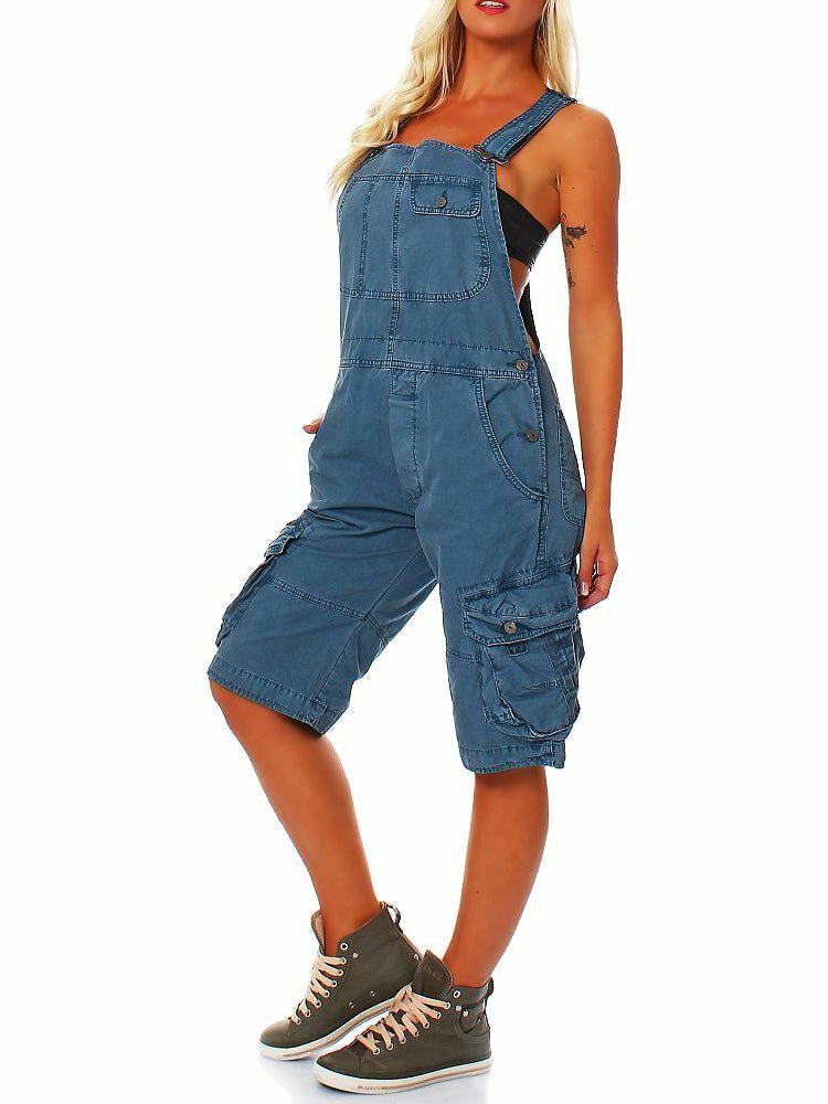 Pantalones cortos tipo cargo para mujer