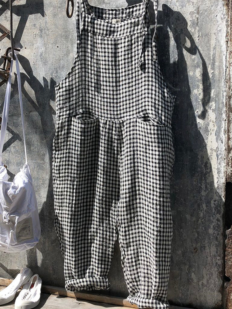 Peto de pierna ancha a rayas para mujer